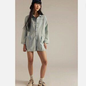 NWOT Free People/We the Free Maggie Denim Shortalls